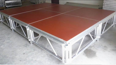 China Red 3 - Level Plywood Aluminum Stage Platform With Anti - Slip Board supplier